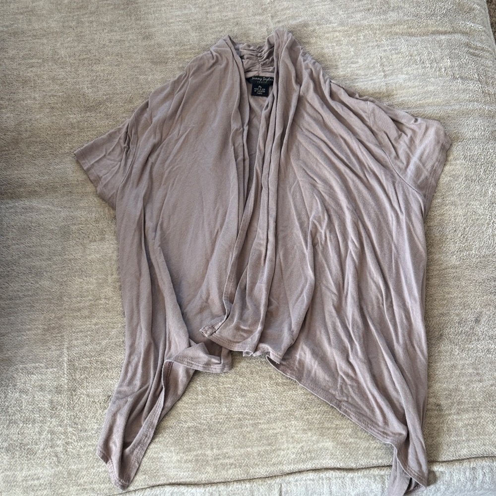 Sunny Taylor Taupe Drape Blouse - Picture 3 of 3